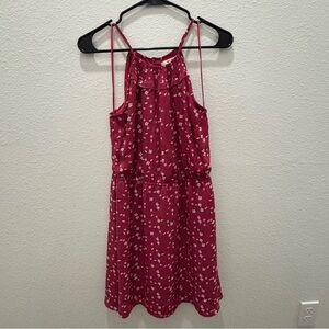 Miami - Floral Maroon Dress, S